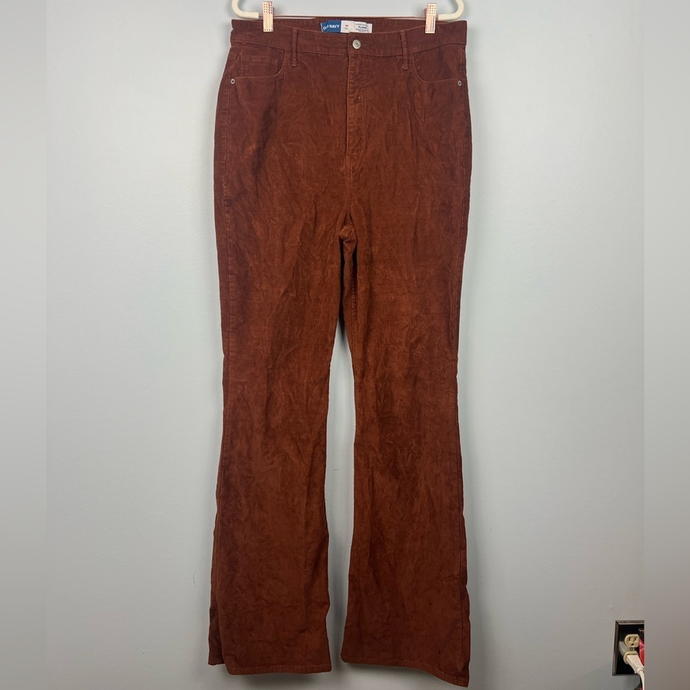 Old Navy brown size 14 tall corduroy higher-high rise high waisted flare pants